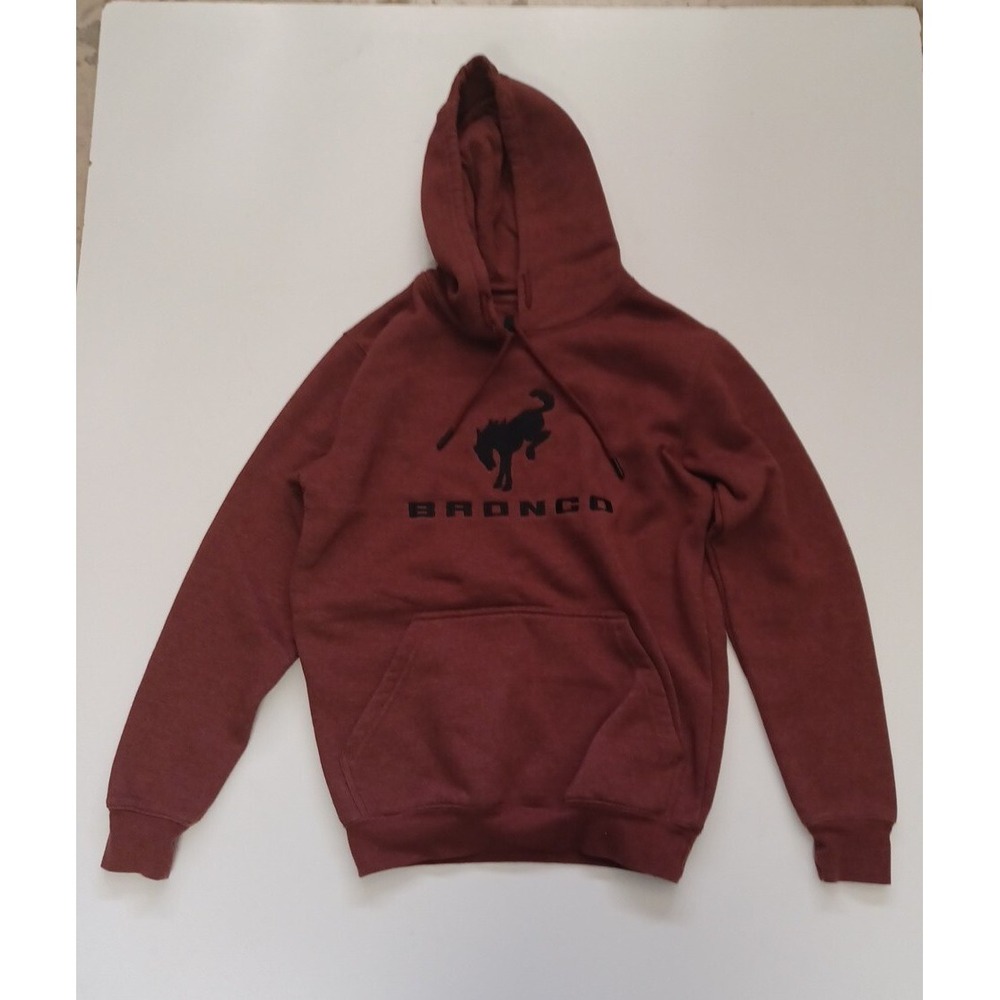 Ford Black Bronco Logo Red Pullover Hoodie